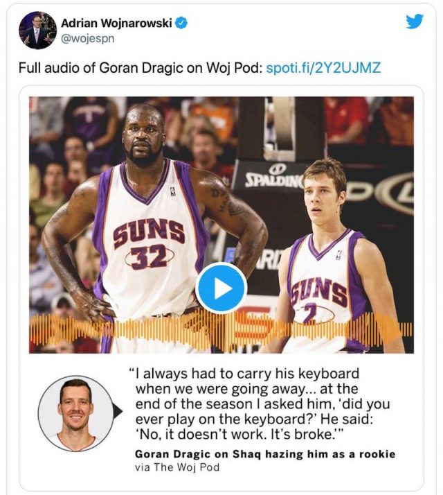 Goran Dragic had an odd rookie duty from Shaq during time with Suns