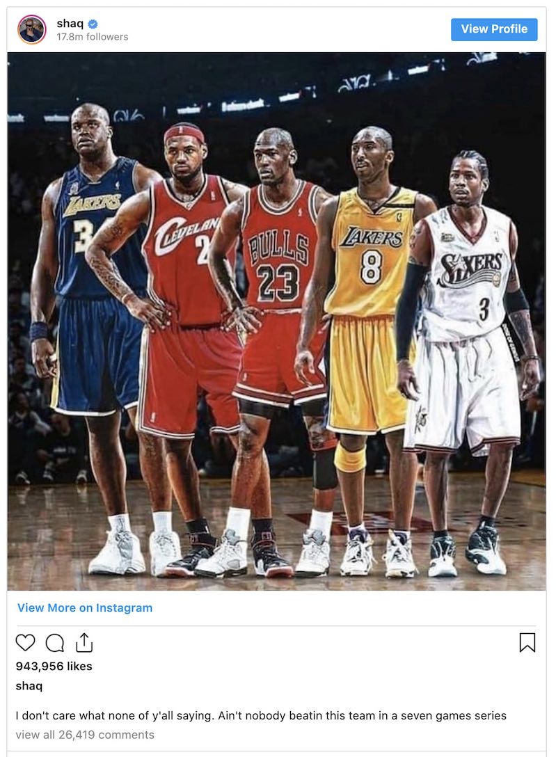 shaq starting lineup