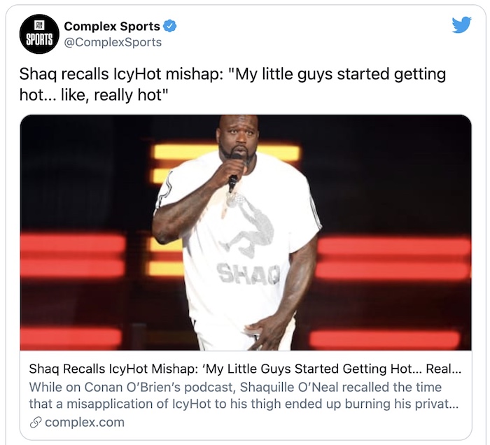 Shaq Recounts Icy Hot Mishap | Hot Sex Picture