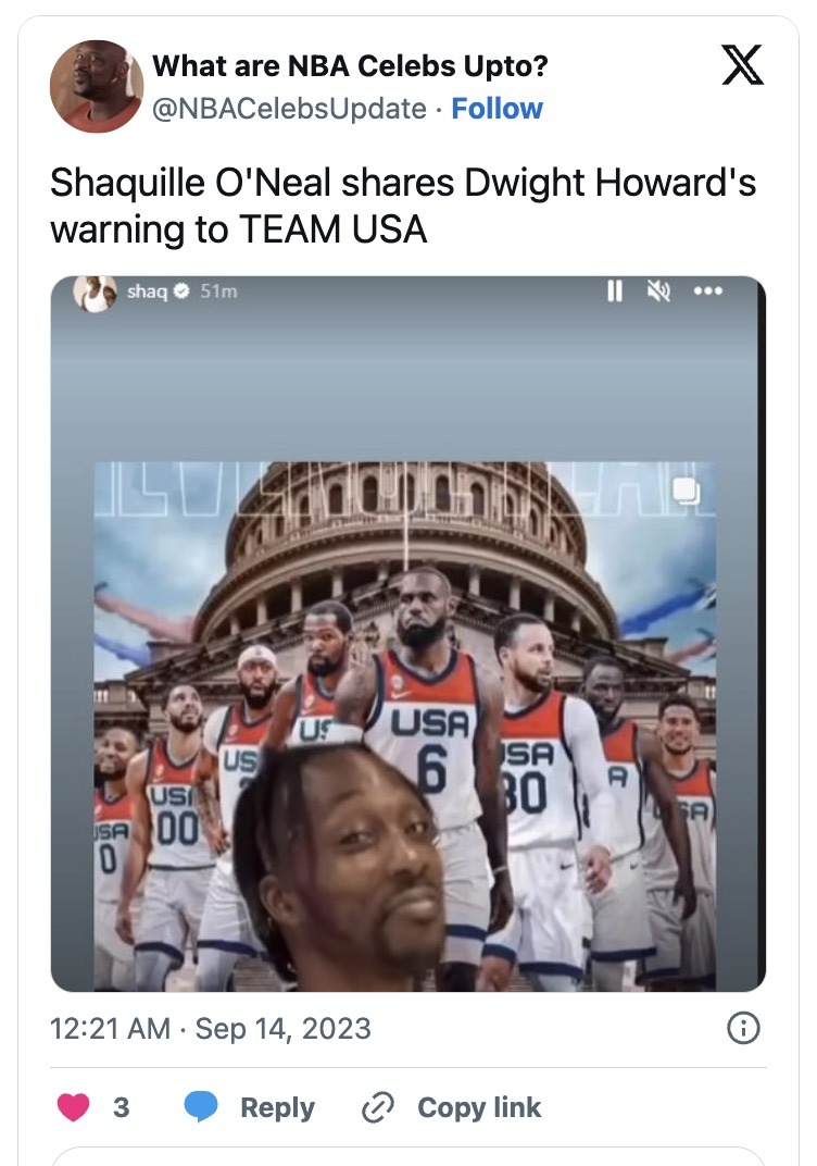 Shaq Weighs In on Olympic Roster